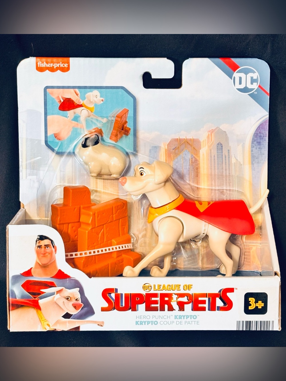 DC League of SuperPets Hero Punch Dog Krypto Action Figure Set